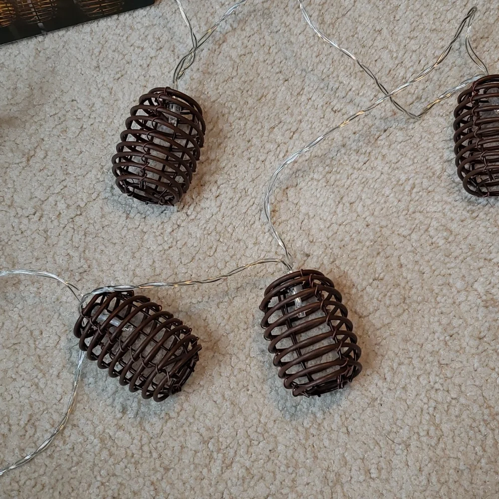 NWT Place & Time Wicker Porch and Patio String Lights